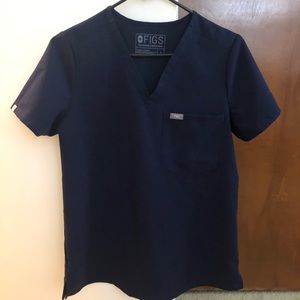 Navy Figs 1 pocket scrub top